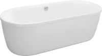 Акриловая ванна Cezares Metauro Central 180x80 см, отдельностоящая, белая, овальная, на ножках