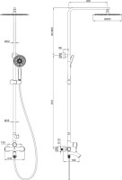 Душевая стойка Wonzon & Woghand WW-88047073-CR хром