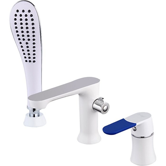 Смеситель на борт ванны Frap H34 F1134 белый, хром