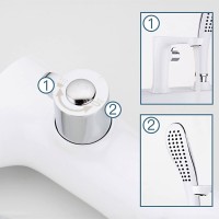 Смеситель на борт ванны Frap H34 F1134 белый, хром