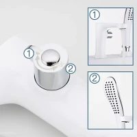 Смеситель на борт ванны Frap H34 F1134 белый, хром