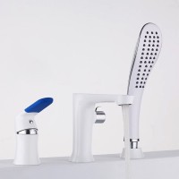 Смеситель на борт ванны Frap H34 F1134 белый, хром