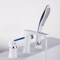 Смеситель на борт ванны Frap H34 F1134 белый, хром