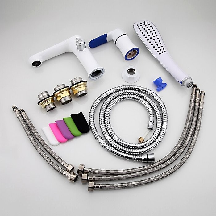 Смеситель на борт ванны Frap H34 F1134 белый, хром