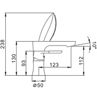 Смеситель на борт ванны Frap H34 F1134 белый, хром