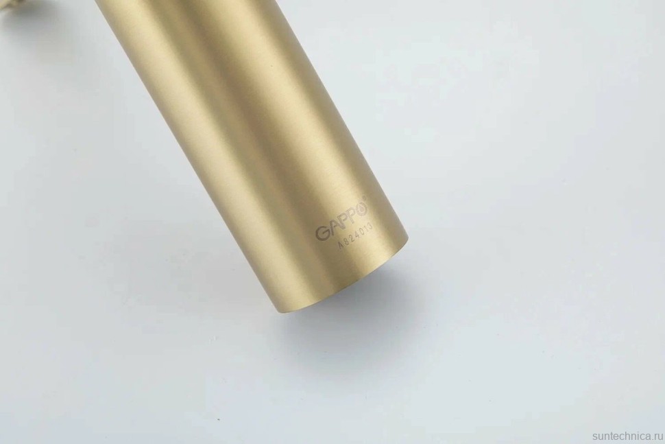 Смеситель для раковины Gappo G99-33 G1099-33 золотой сатин