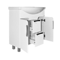 Тумба под раковину Элеганс-75 I тумба для ванной Mixline 75х31,4х86 Белый ПВХ