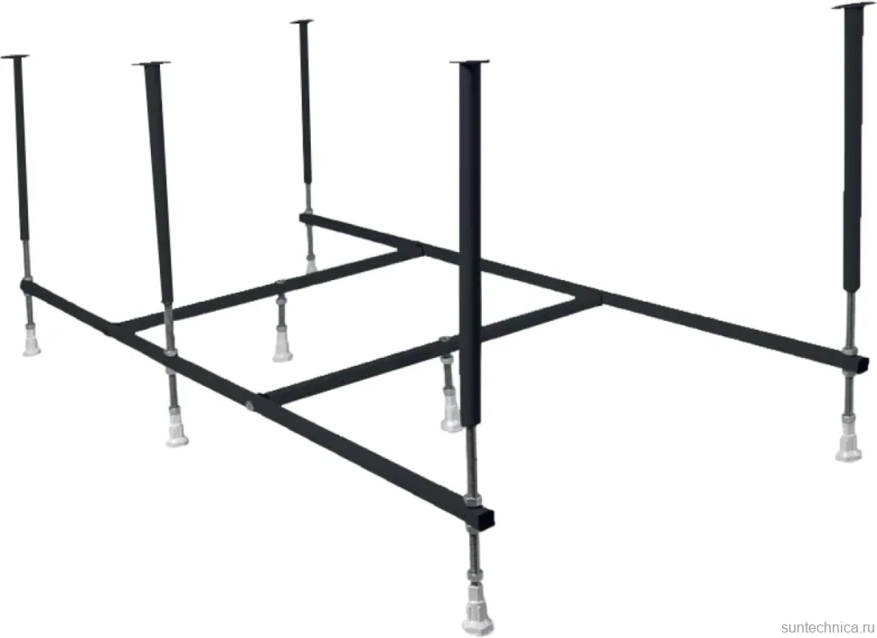 Акриловая ванна Marka One Prime 180x75 см, пристенная, белая, с каркасом