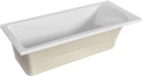 Акриловая ванна Marka One Prime 180x75 см, пристенная, белая, с каркасом