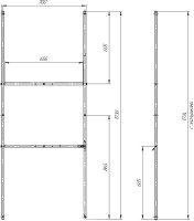 Акриловая ванна Marka One Prime 180x75 см, пристенная, белая, с каркасом
