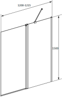 Шторка на ванну Radaway Nes PND II 120 R