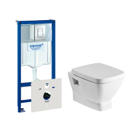 Комплект Унитаз подвесной Santek Нео 1WH302423 с микролифтом + Инсталляция Grohe Rapid SL 38775001 4 в 1 с кнопкой смыва