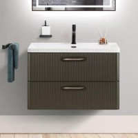 Тумба под раковину без столешницы BelBagno Due 80 оружейная сталь