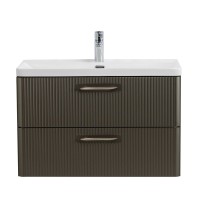 Тумба под раковину без столешницы BelBagno Due 80 оружейная сталь