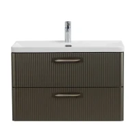 Тумба под раковину без столешницы BelBagno Due 80 оружейная сталь