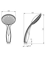Душевая лейка D&K DC1101701 темно-серый, хром