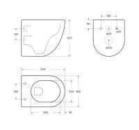Комплект Унитаз подвесной BelBagno Libero BB11051CH-TOR/SC безободковый + Инсталляция Grohe Rapid SL 38721001 3 в 1 с кнопкой смыва