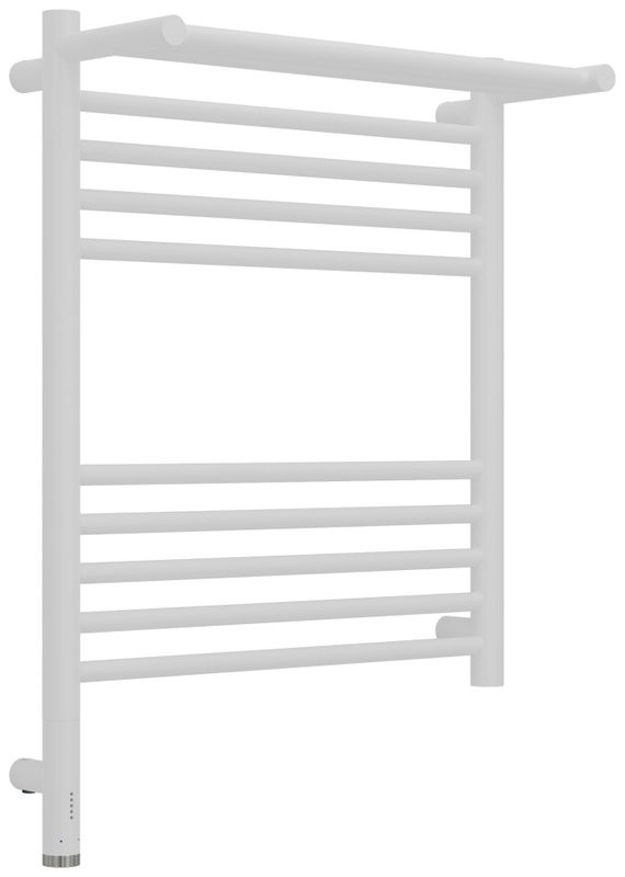 Полотенцесушитель электрический Сунержа Богема 3.1 30-6006-6050 70x55 см, подключение слева, матовый белый, лесенка, с полкой