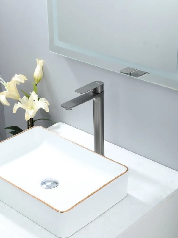 Смеситель для раковины Frap H806-9 F10806-29 оружейная сталь