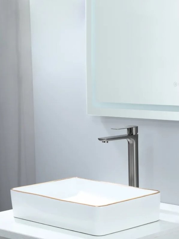 Смеситель для раковины Frap H806-9 F10806-29 оружейная сталь