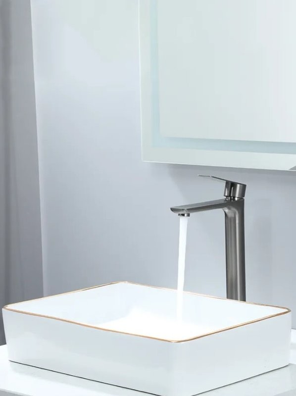 Смеситель для раковины Frap H806-9 F10806-29 оружейная сталь