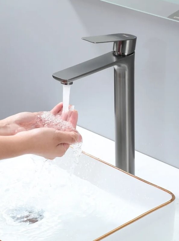 Смеситель для раковины Frap H806-9 F10806-29 оружейная сталь