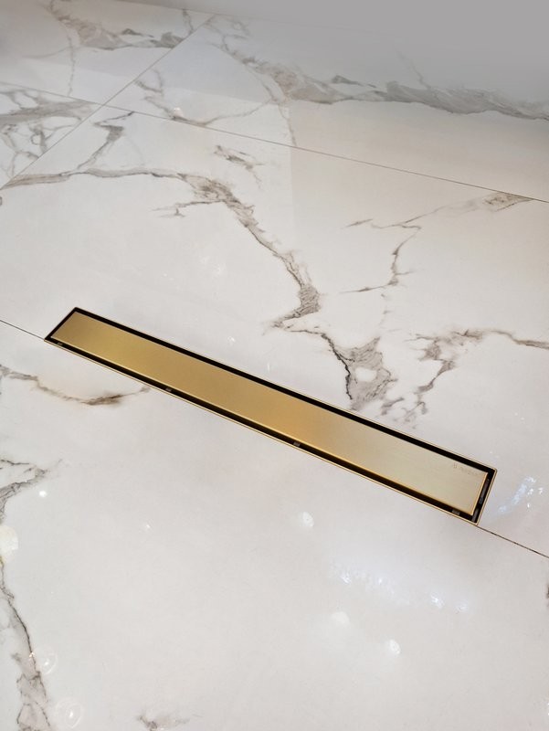 Душевой трап (лоток) AltroBagno Livello AltroBagnoLivello071209BG 60 см, решетка матовое золото, под плитку