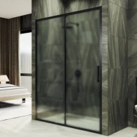 Душевая дверь в нишу Maybahglass MGD-1280-6 120 см, профиль черный, стекло матовое