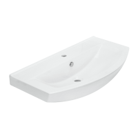 Тумба с раковиной Mixline Этьен 85 глянцевая белая, раковина Best 85