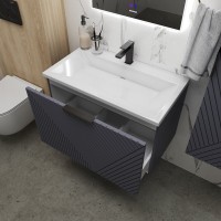 Тумба под раковину без столешницы Grossman Блисс 100 матовый графит