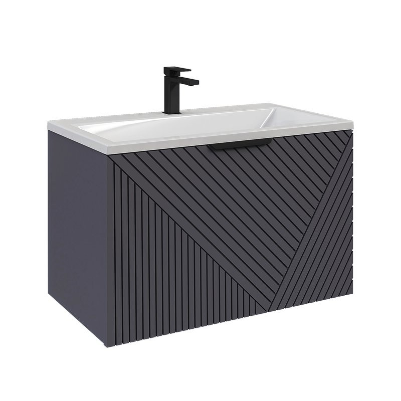 Тумба под раковину без столешницы Grossman Блисс 100 матовый графит