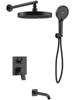 Душевой комплект Haiba HB80553-7 С ВНУТРЕННЕЙ ЧАСТЬЮ, черный