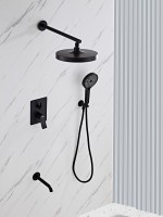 Душевой комплект Haiba HB80553-7 С ВНУТРЕННЕЙ ЧАСТЬЮ, черный