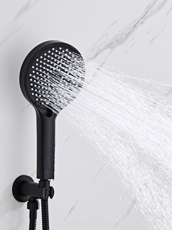 Душевой комплект Haiba HB80553-7 С ВНУТРЕННЕЙ ЧАСТЬЮ, черный