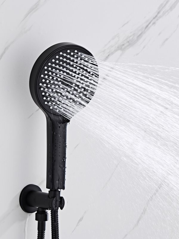 Душевой комплект Haiba HB80553-7 С ВНУТРЕННЕЙ ЧАСТЬЮ, черный