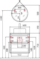 Зеркало круглое Jorno Wood 50, с подсветкой, кожаный ремень