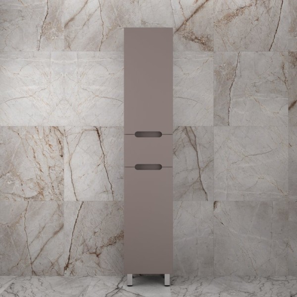 Шкаф-пенал для ванной Style Line Матис 36 Plus напольный, тауп темный