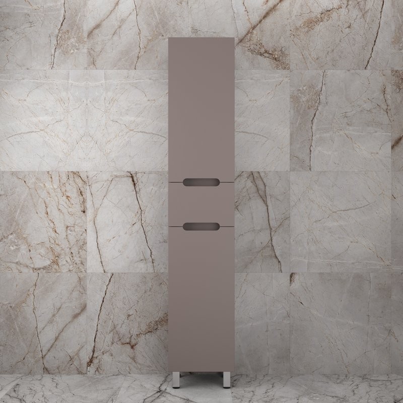 Шкаф-пенал для ванной Style Line Матис 36 Plus напольный, тауп темный