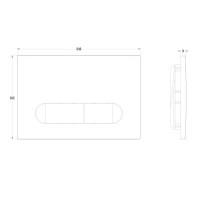 Кнопка смыва для унитаза Veconi Flush V3 пластик, цвет матовый черный