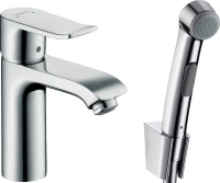 Смеситель для раковины Hansgrohe Metris 31285000 для раковины с гигиеническим душем Смеситель для раковины Hansgrohe Metris 31285000 для раковины с гигиеническим душем