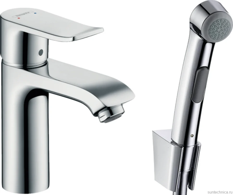 Смеситель для раковины Hansgrohe Metris 31285000 для раковины с гигиеническим душем
