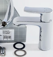Смеситель для раковины Hansgrohe Metris 31285000 для раковины с гигиеническим душем Смеситель для раковины Hansgrohe Metris 31285000 для раковины с гигиеническим душем