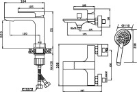 Комплект для ванной Orange Lutz Lutz M04-311b черный
