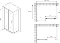 Душевой уголок Abber Schwarzer Diamant AG301205-S705 120х70, профиль хром, стекло прозрачное