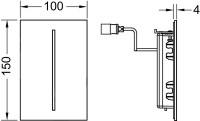 Кнопка смыва TECE filo urinal 9242063 7,2 V черная