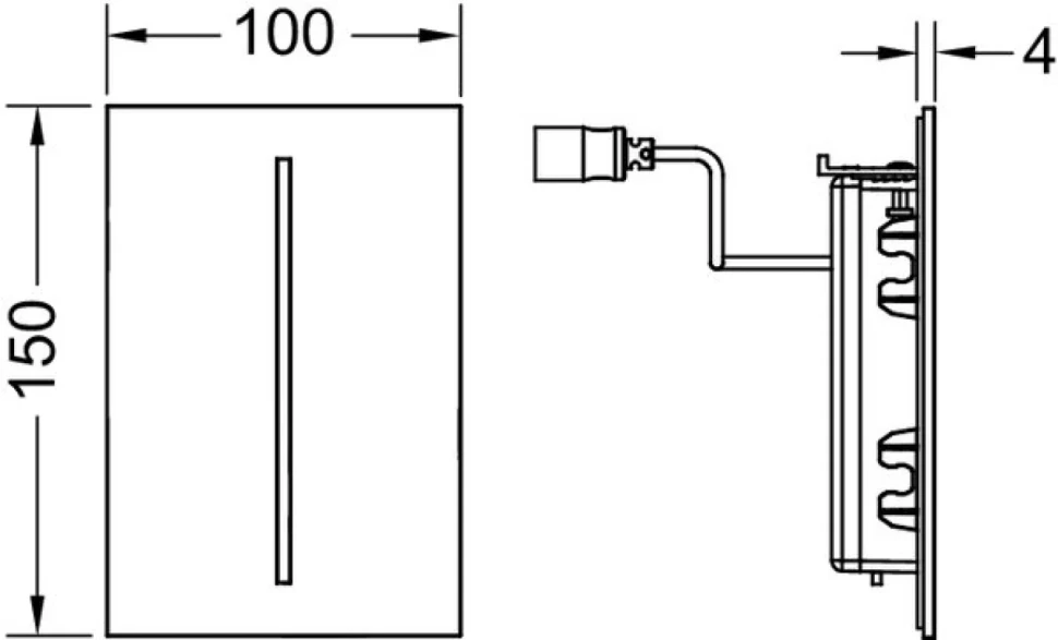 Кнопка смыва TECE filo urinal 9242063 7,2 V черная