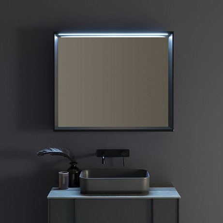 Зеркало Allen Brau Reality 90 с подсветкой, черный браш