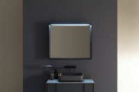 Зеркало Allen Brau Reality 90 с подсветкой, черный браш