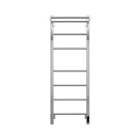 Полотенцесушитель электрический Grota Alto 430х1200 NP EL 120x45 см, подключение справа, слева, скрытое подключение справа, глянцевый хром, лесенка, с полкой