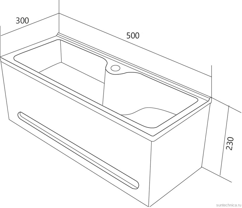 Тумба с раковиной 1MarKa Tiny S 60